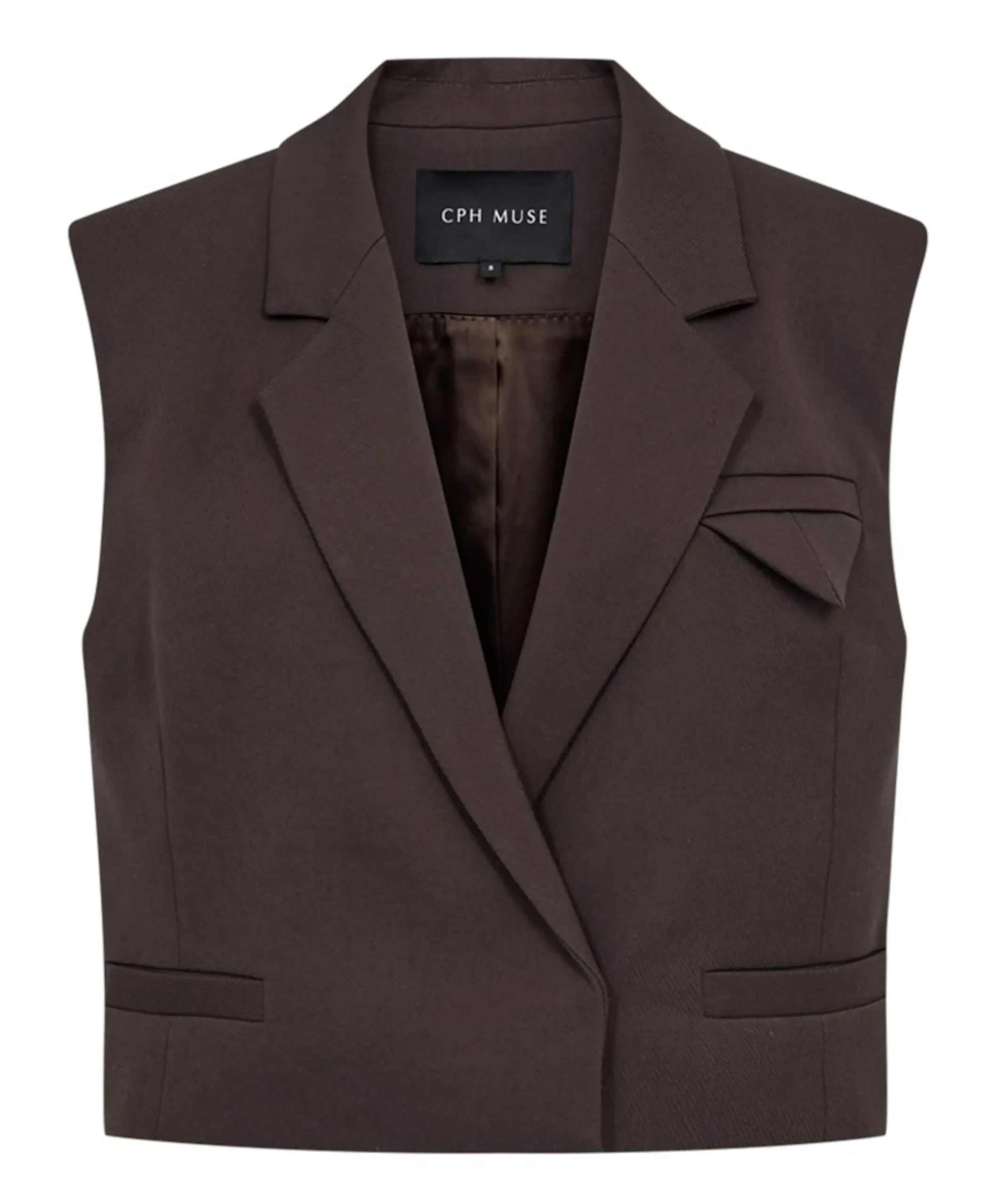 Dames gilet bruin