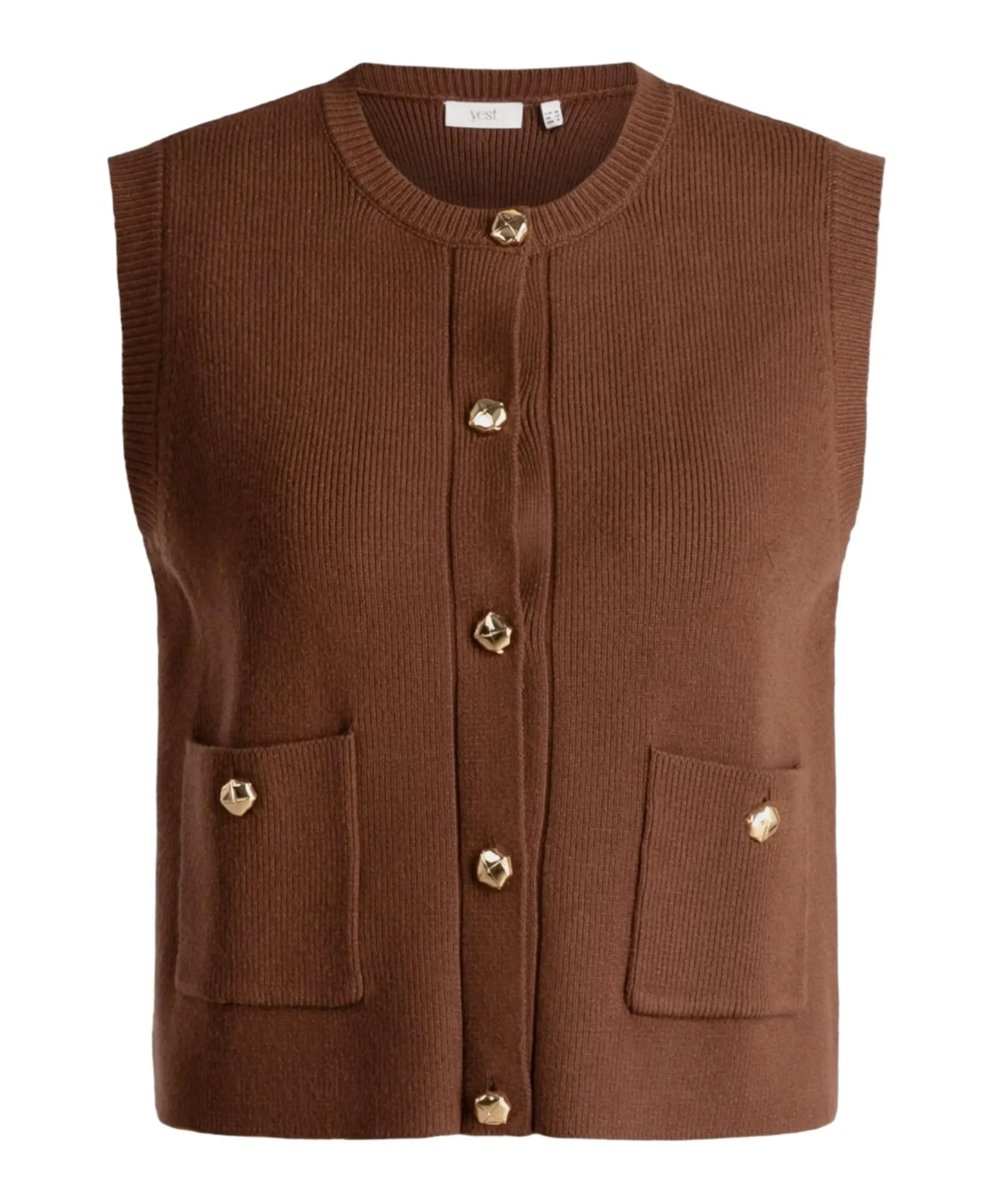 Dames gilet bruin