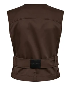 Dames gilet bruin