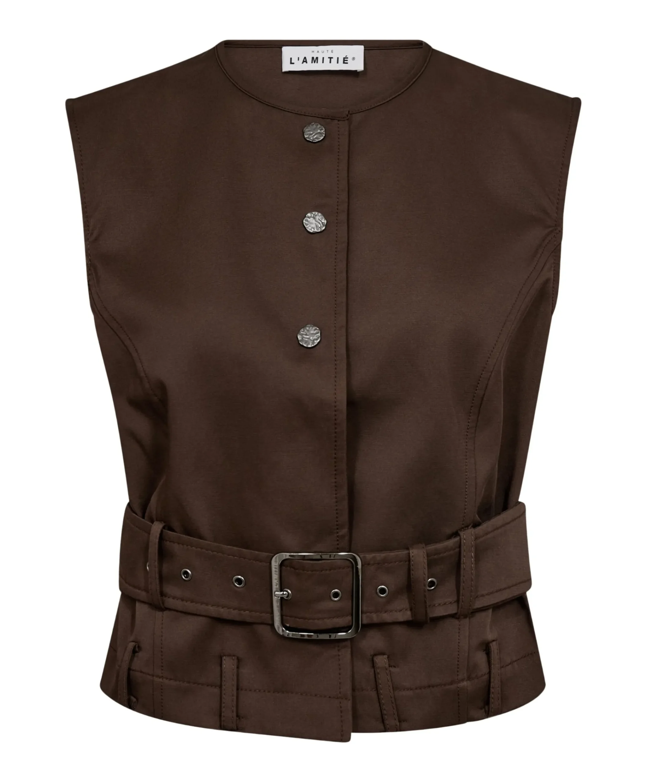 Dames gilet bruin