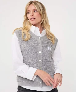 Dames gilet grijs