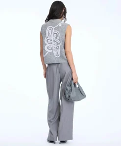 Dames gilet grijs