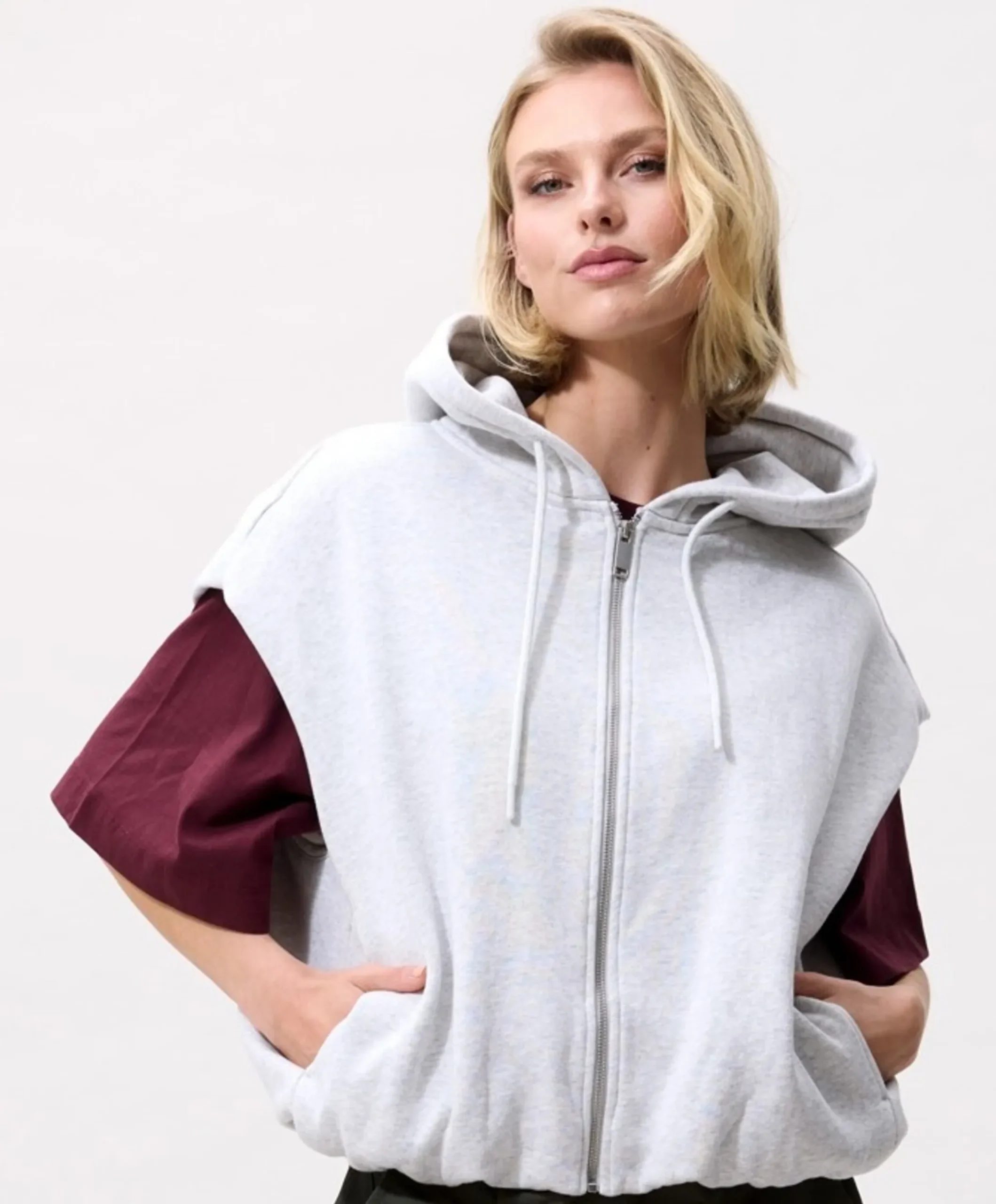 Dames gilet grijs