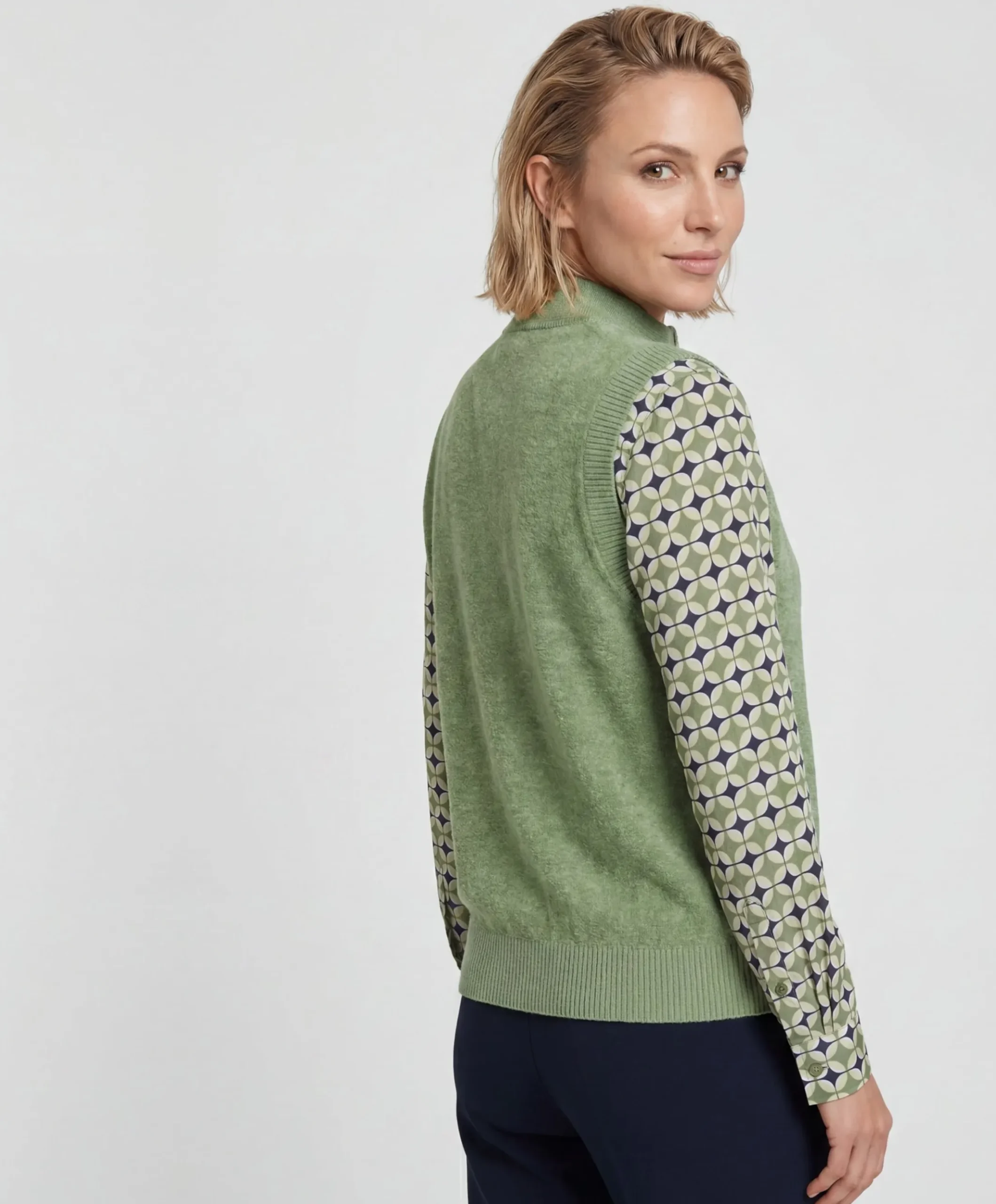Dames gilet groen