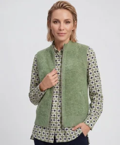 Dames gilet groen