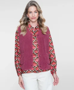 Dames gilet roze
