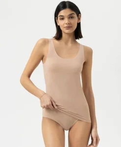 Dames hemd beige