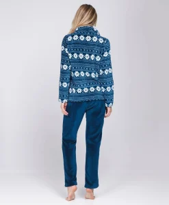 Dames huispak blauw