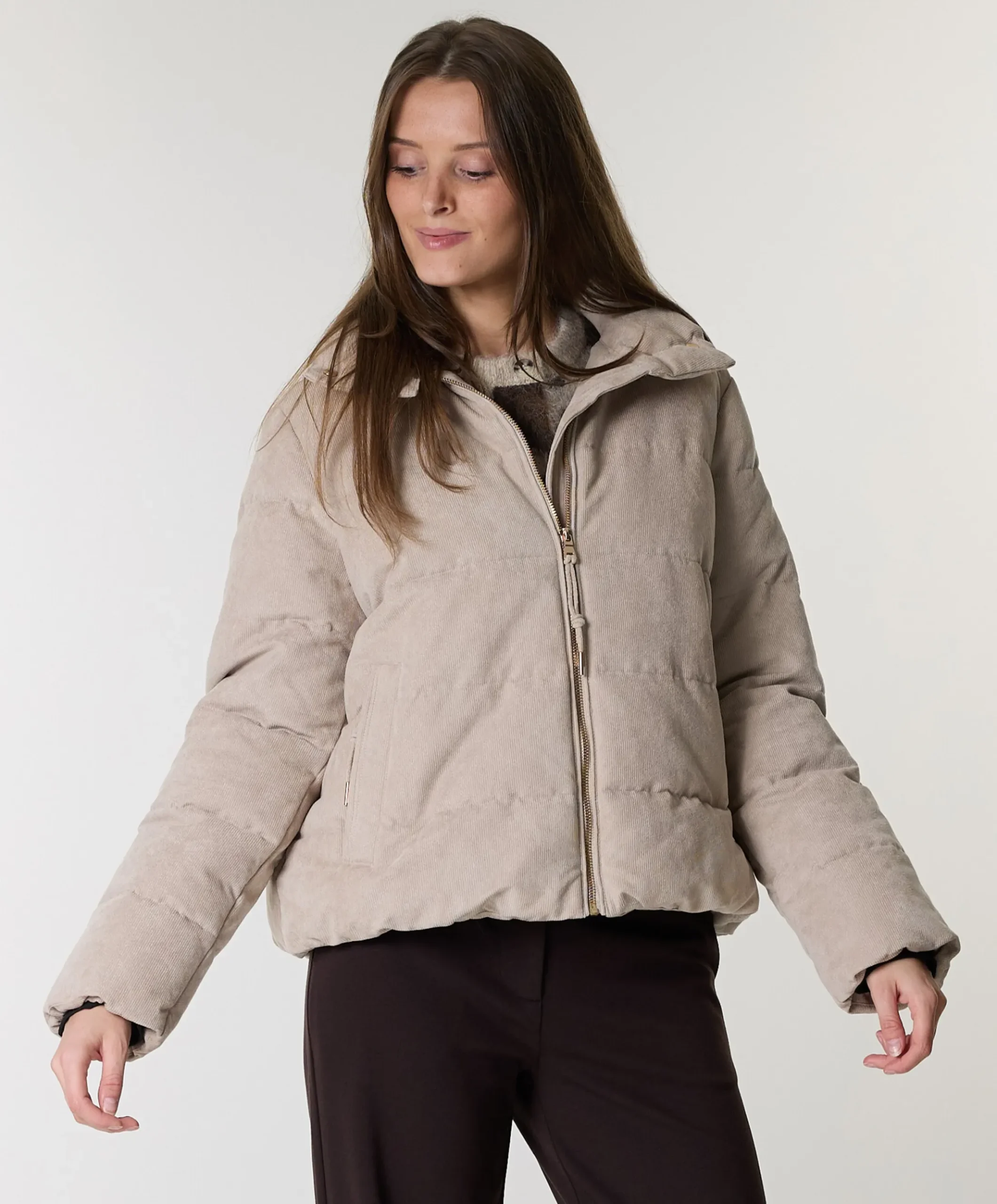 Dames jas beige