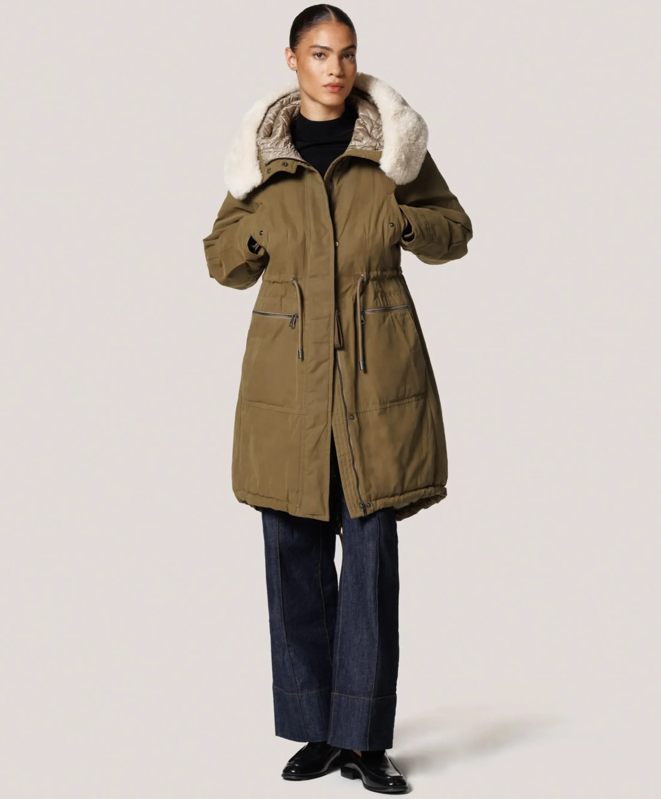 Dames jas beige