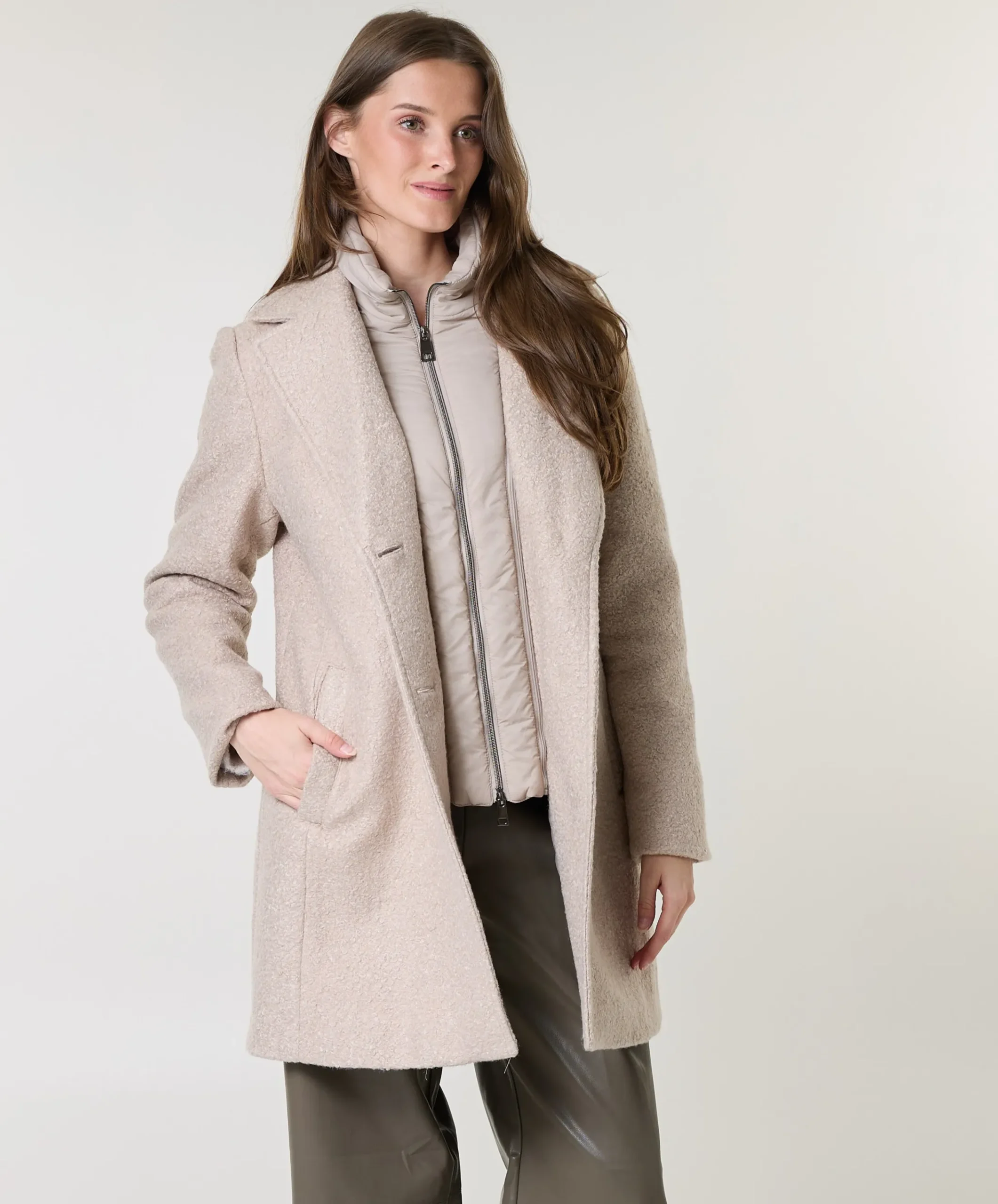 Dames jas beige