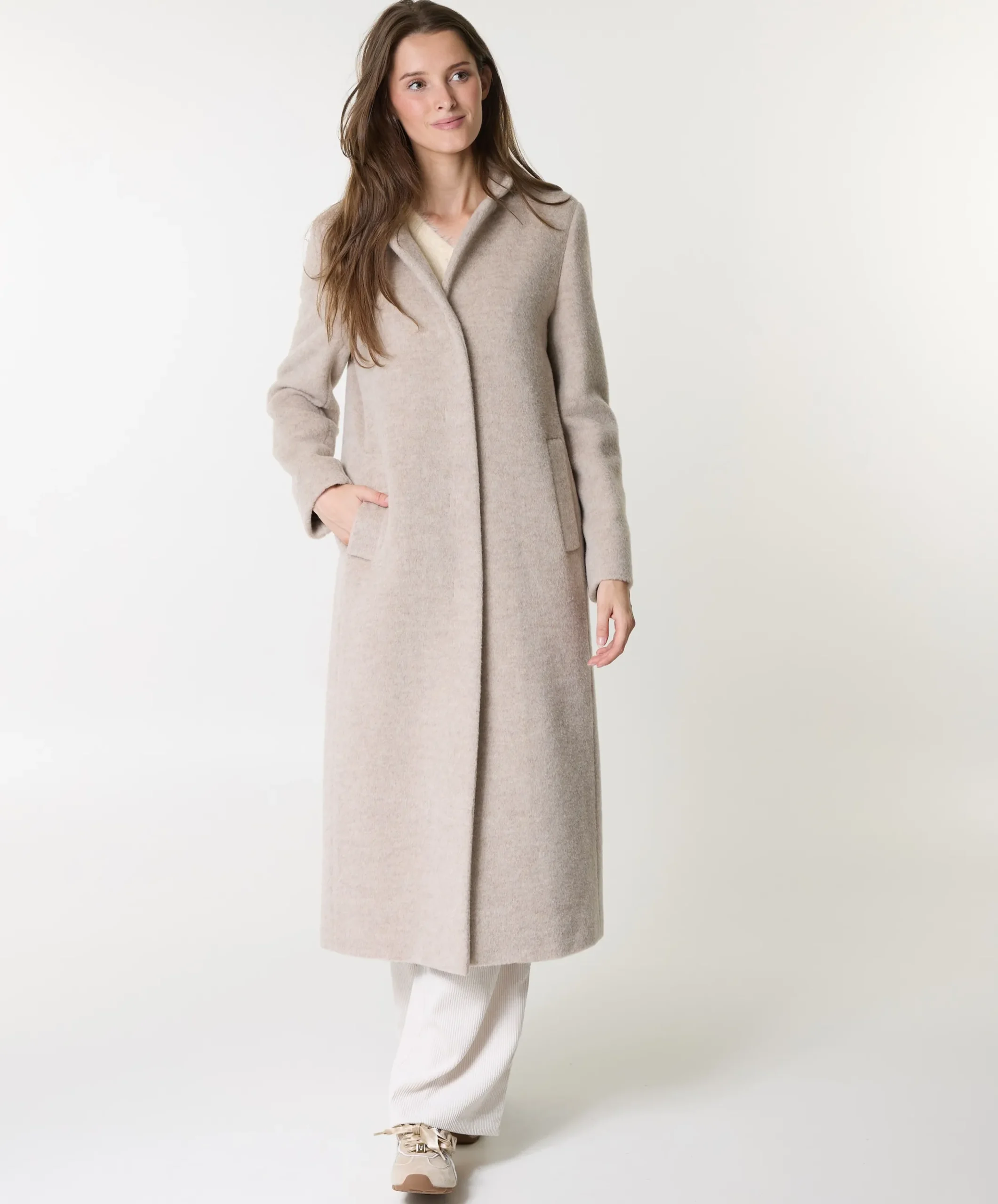 Dames jas beige