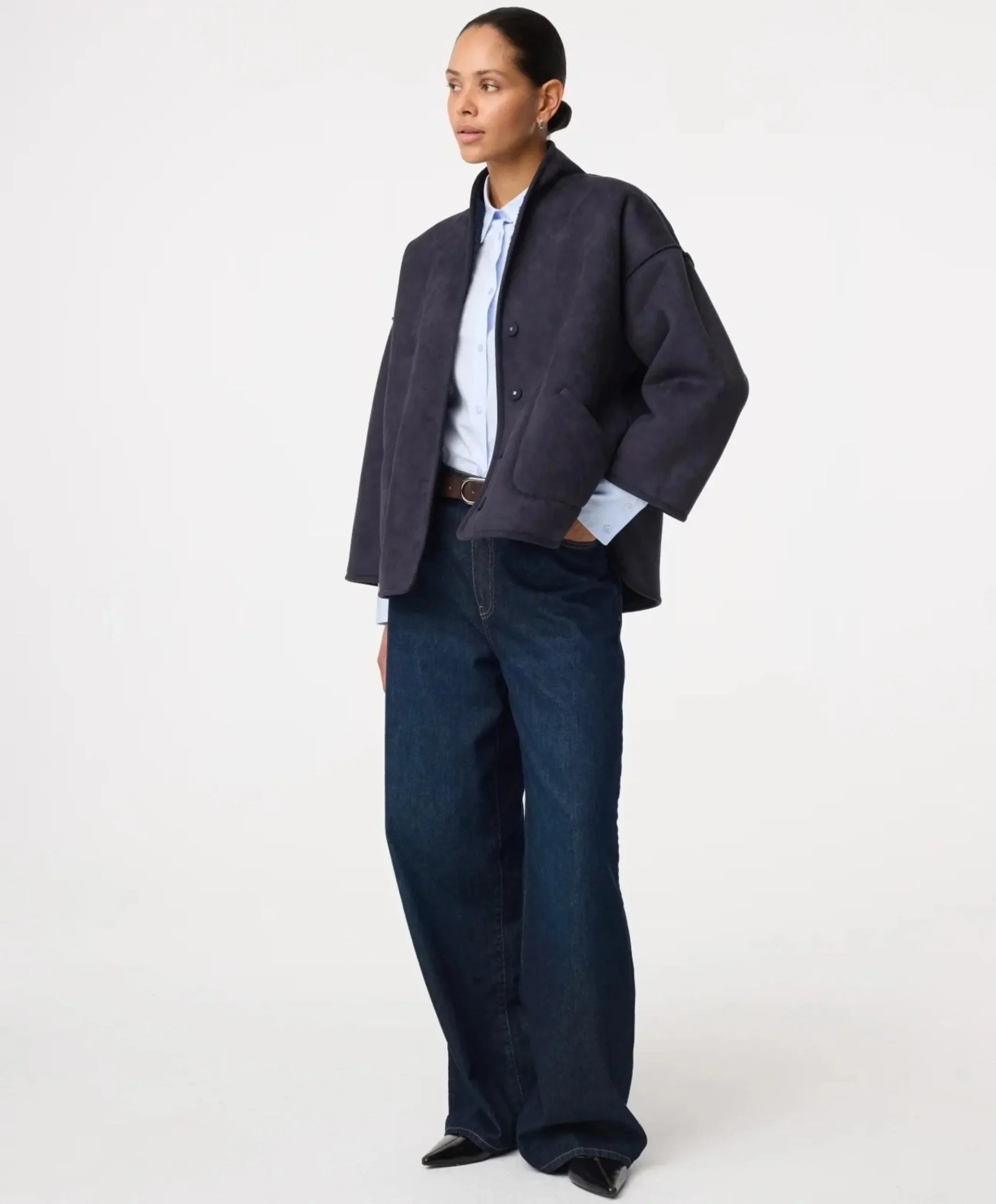 Dames jas blauw