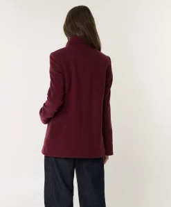 Dames jas bordeaux