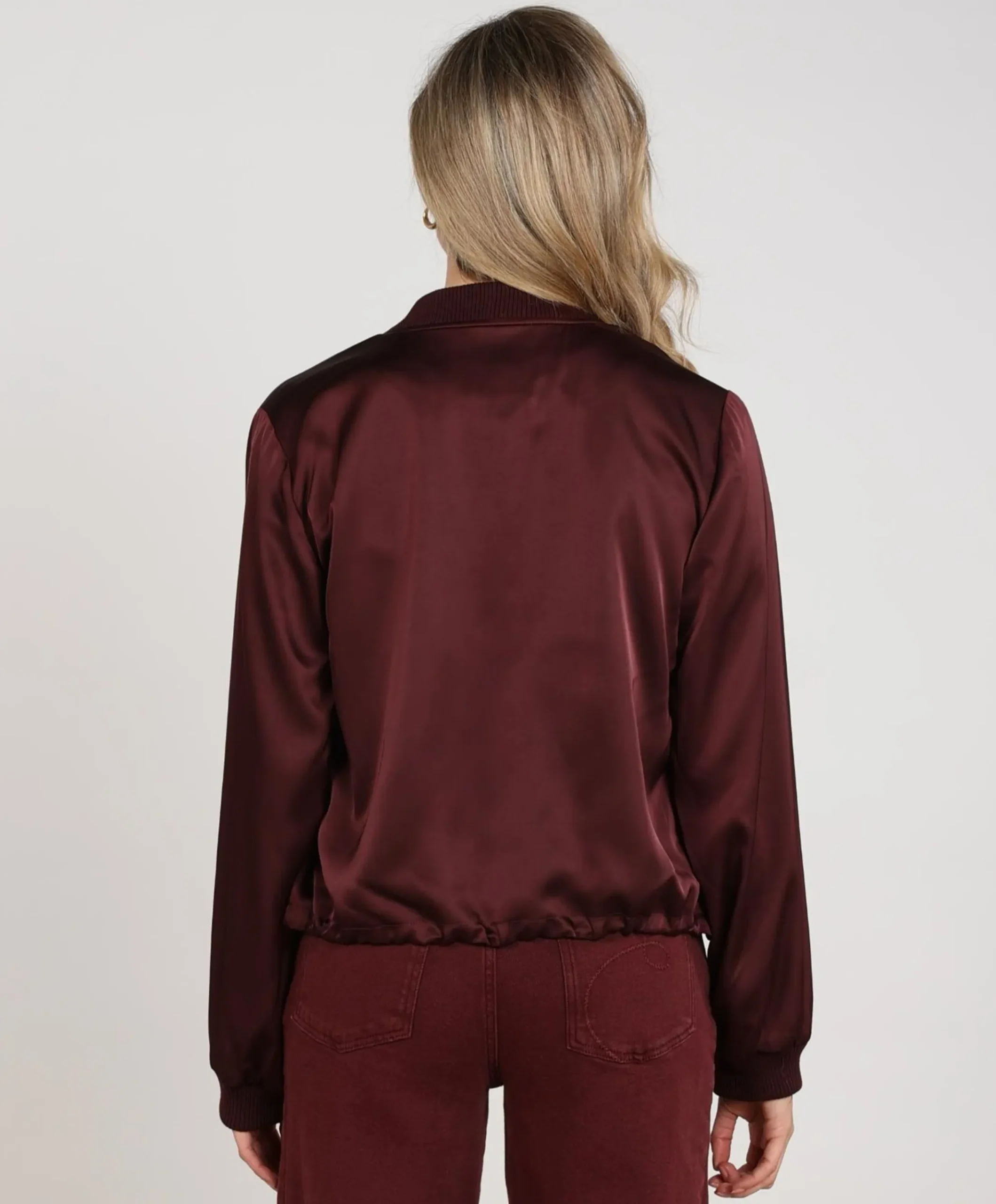 Dames jas bordeaux