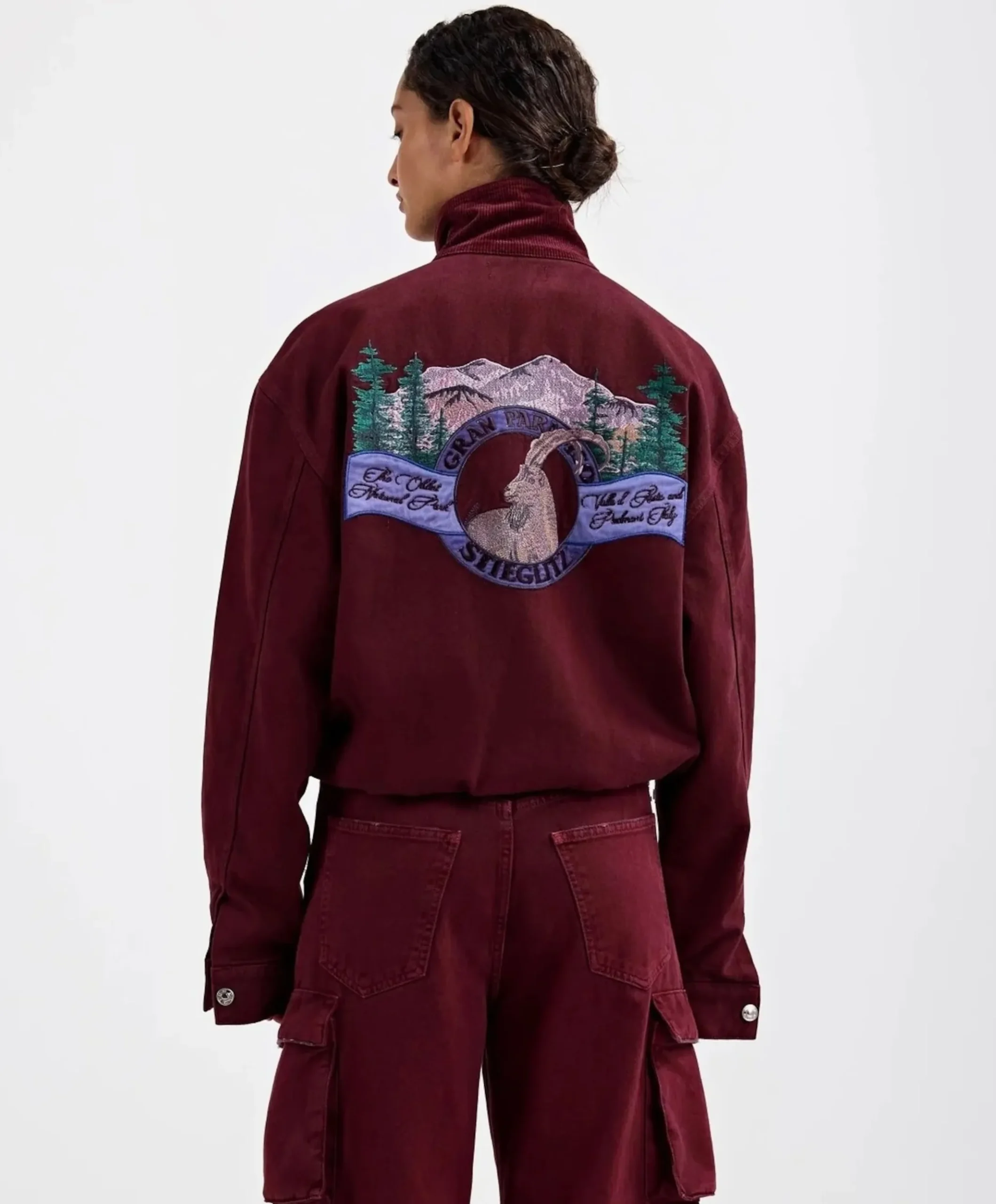Dames jas bordeaux