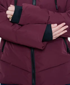 Dames jas bordeaux