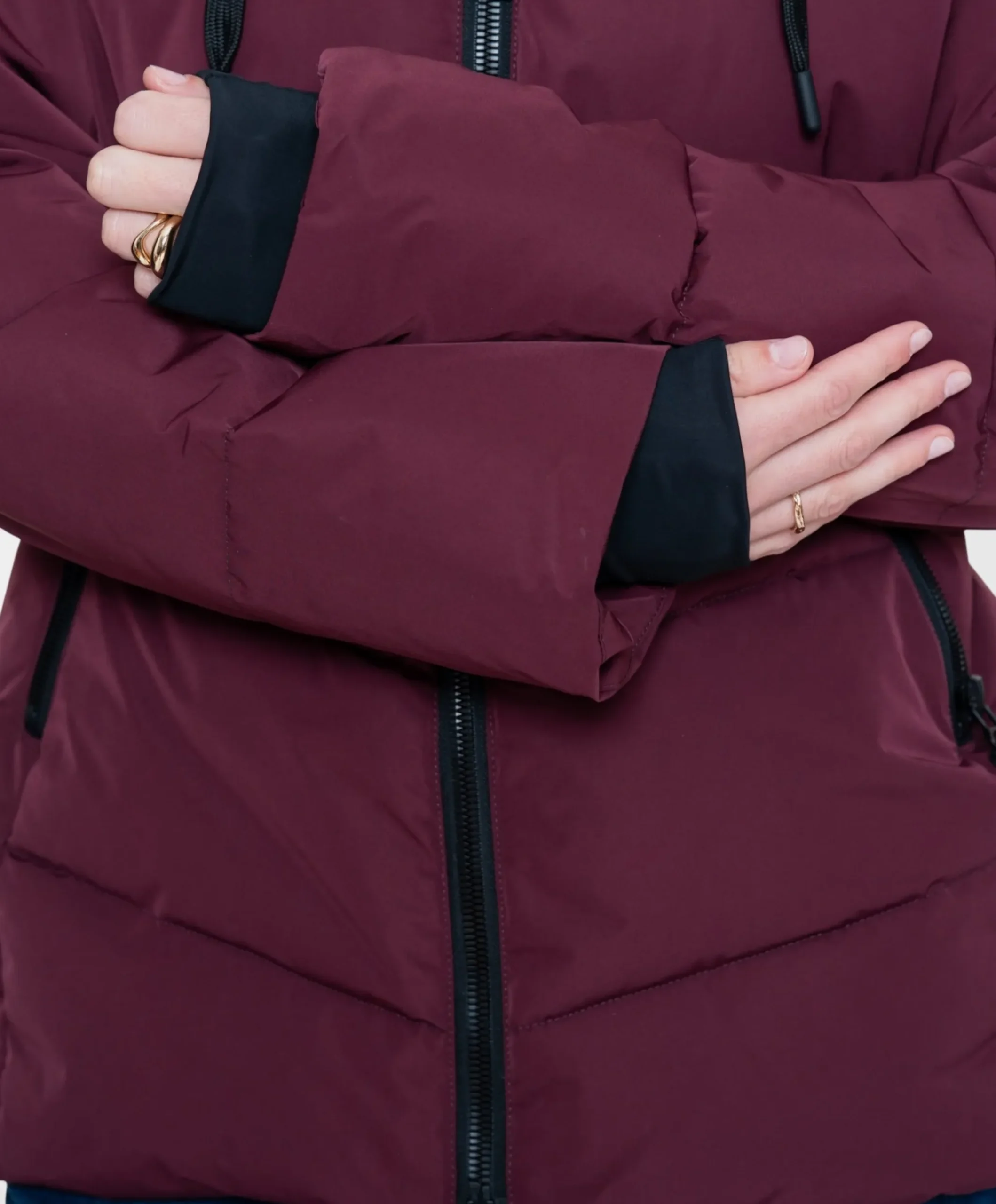 Dames jas bordeaux