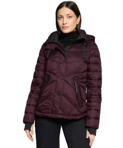 Dames jas bordeaux