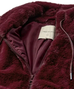 Dames jas bordeaux