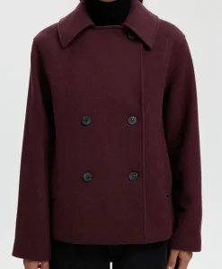 Dames jas bordeaux