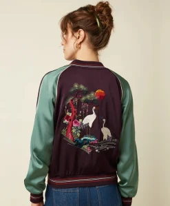 Dames jas bordeaux