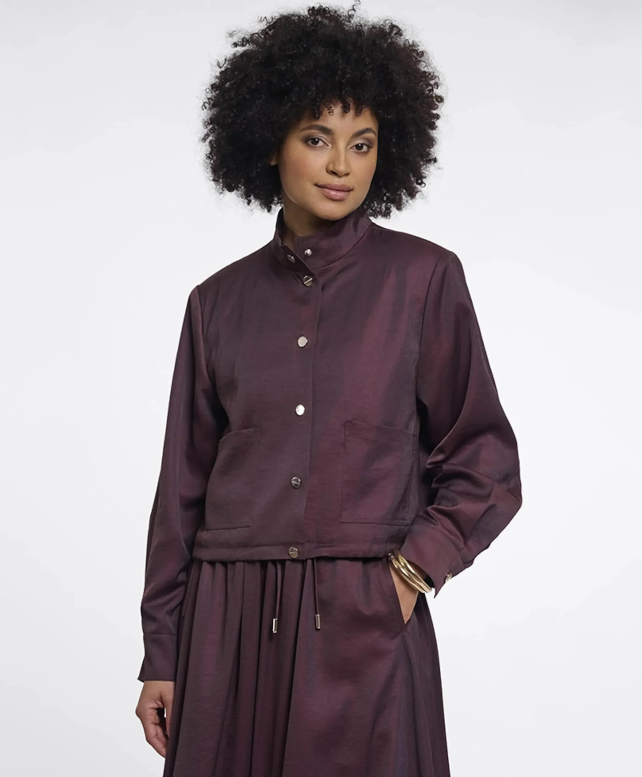 Dames jas bordeaux