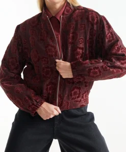 Dames jas bordeaux