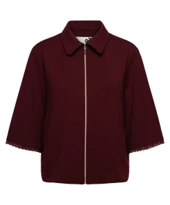 Dames jas bordeaux