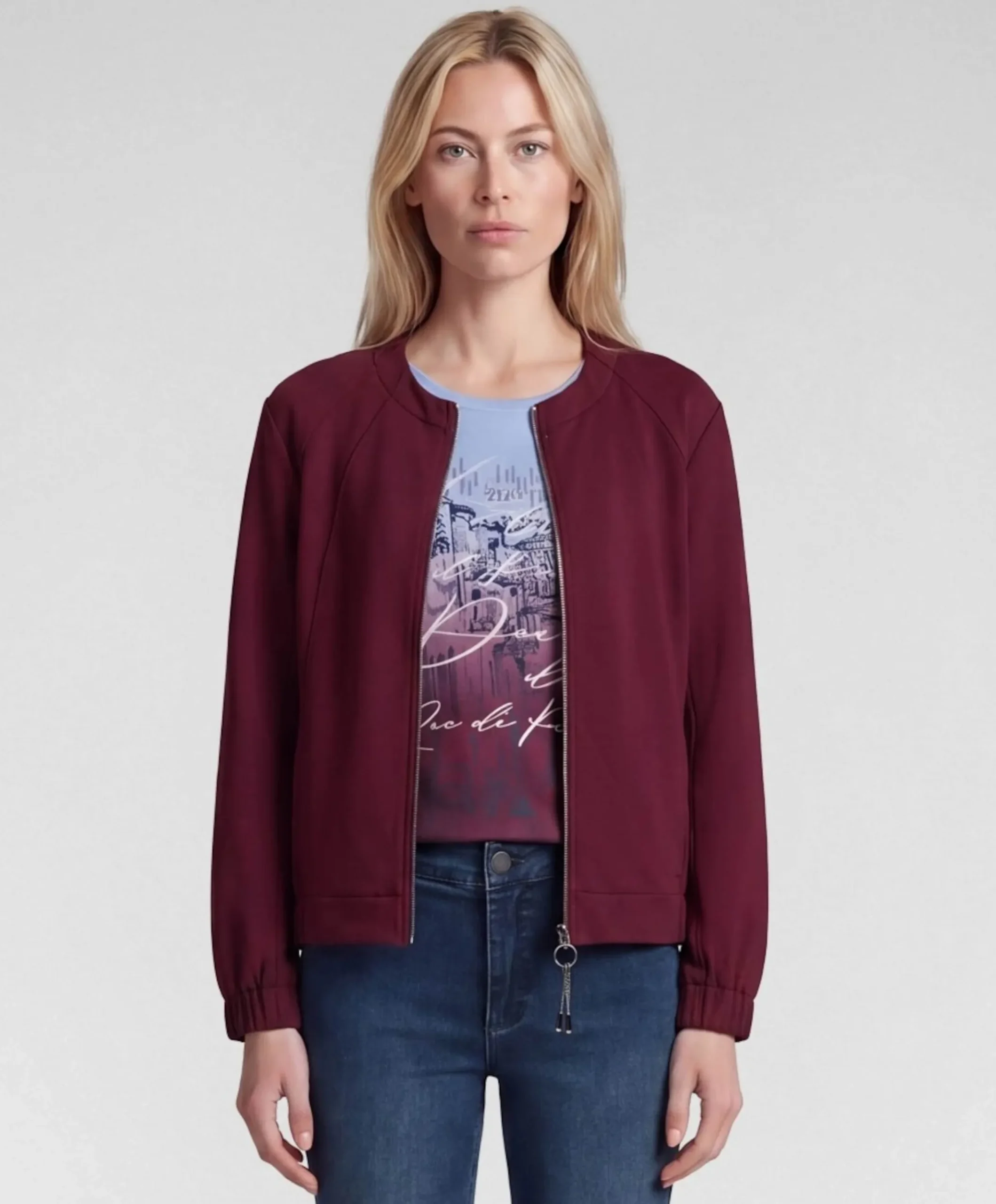 Dames jas bordeaux