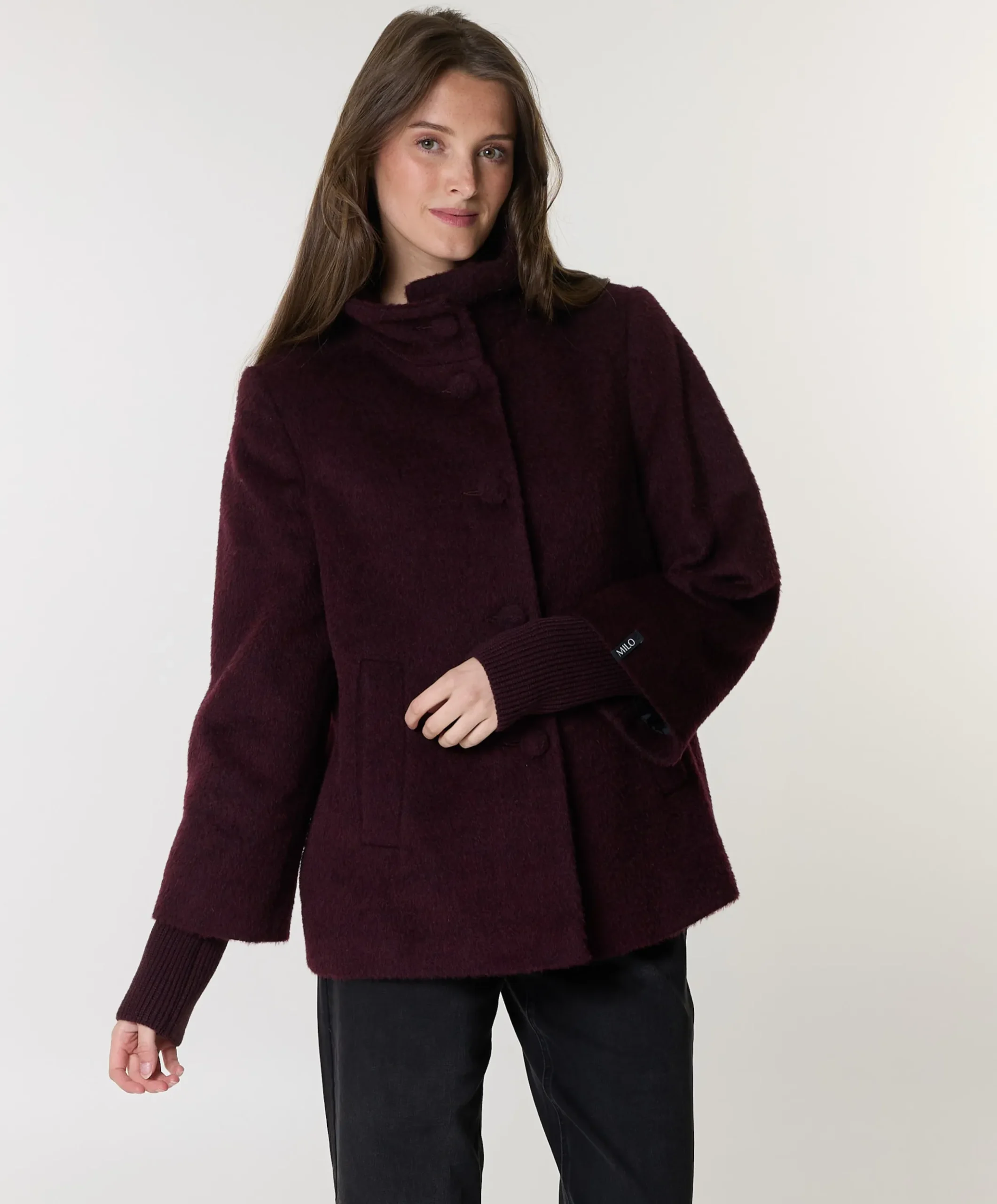Dames jas bordeaux