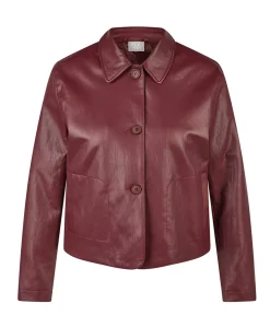 Dames jas bordeaux
