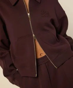 Dames jas bordeaux