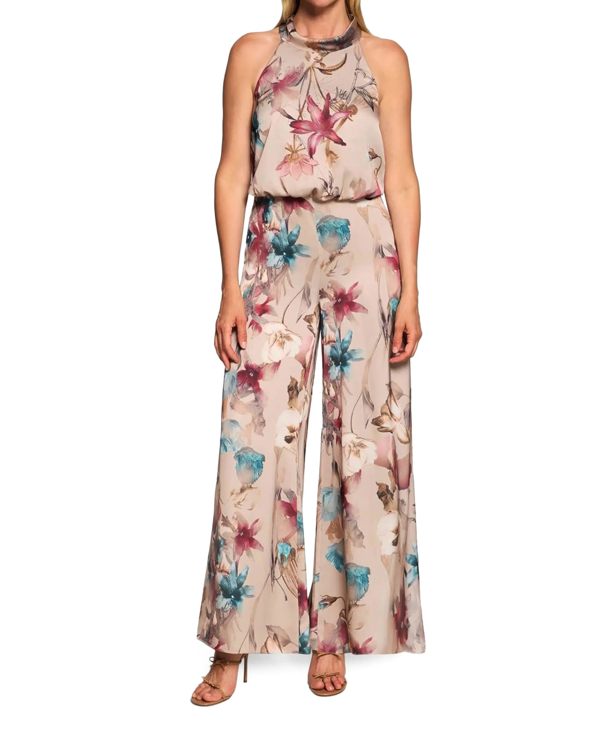 dames jumpsuit beige