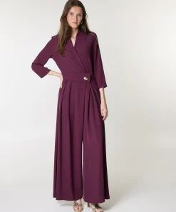 dames jumpsuit bordeaux