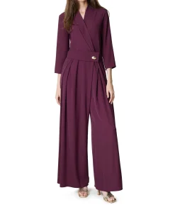 dames jumpsuit bordeaux
