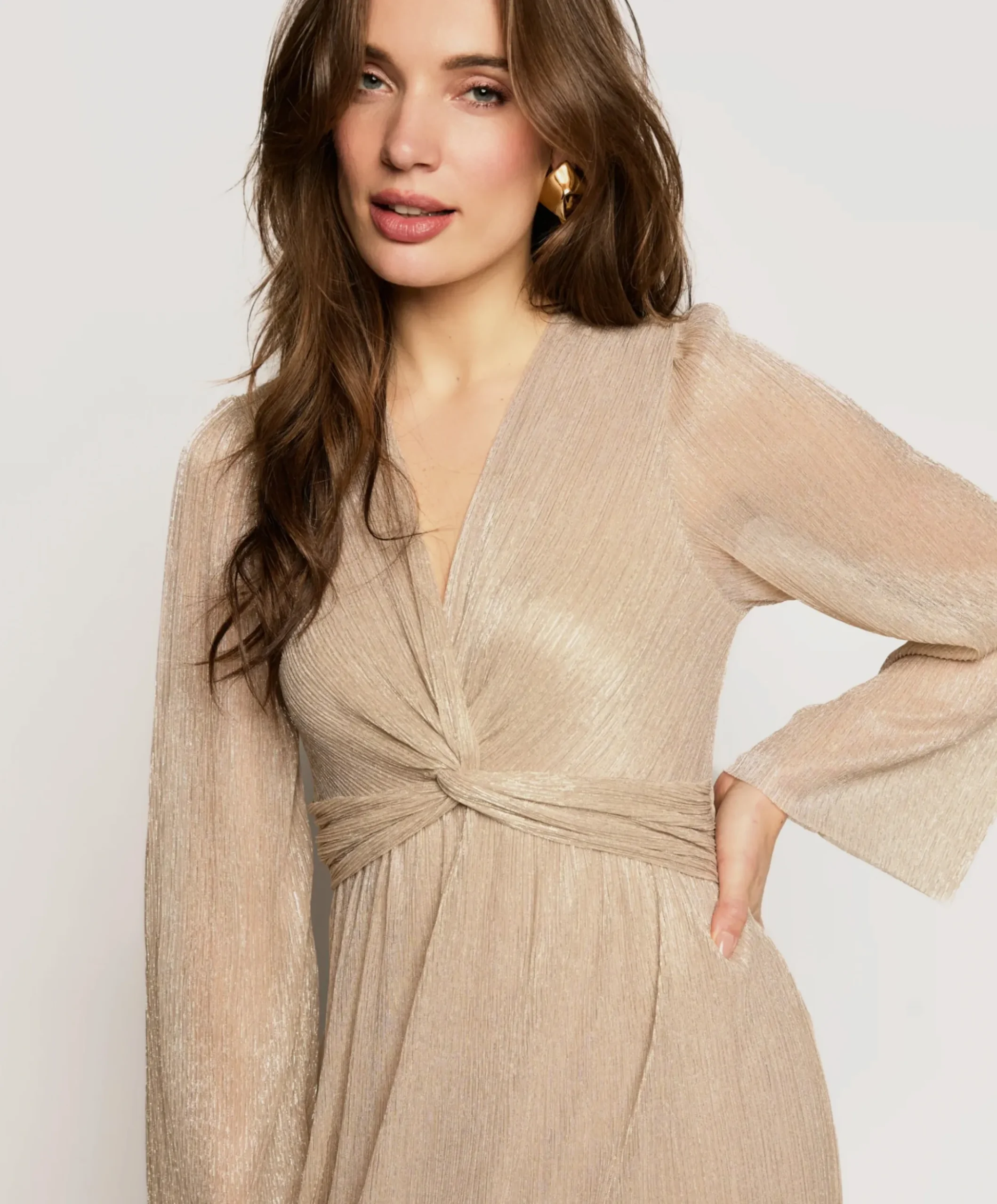 Dames jurk beige