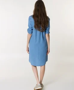 Dames jurk blauw