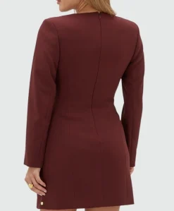 Dames jurk bordeaux