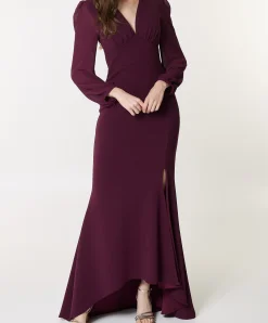 Dames jurk bordeaux