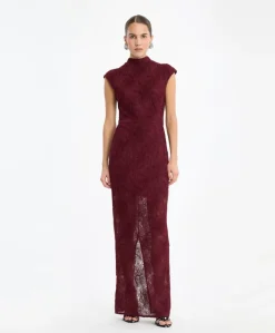 Dames jurk bordeaux