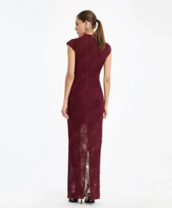 Dames jurk bordeaux