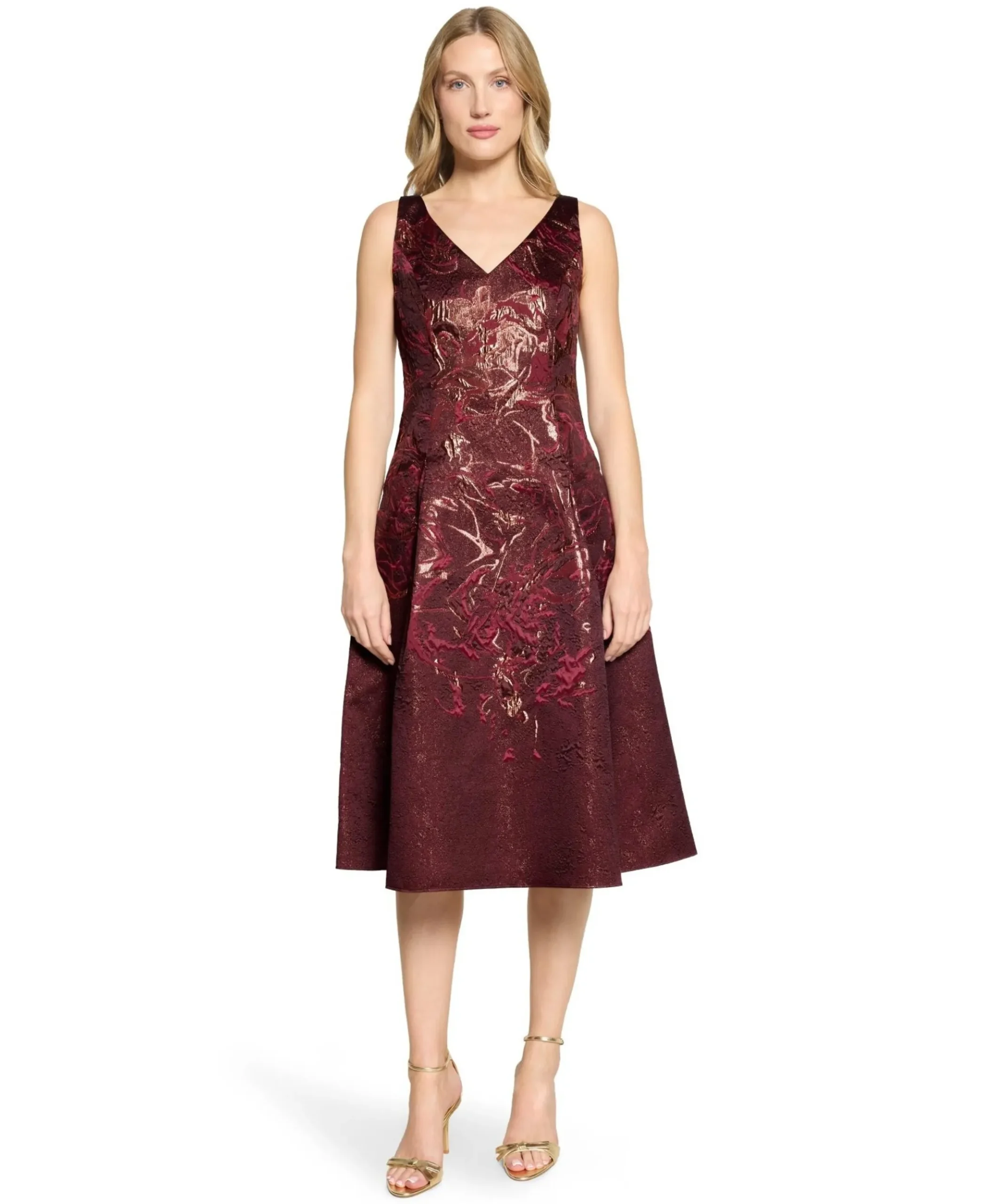 Dames jurk bordeaux