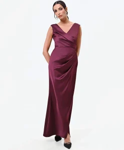 Dames jurk bordeaux