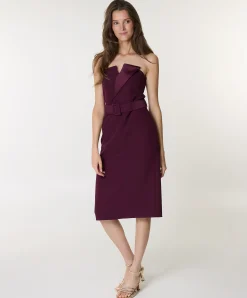 Dames jurk bordeaux