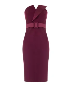 Dames jurk bordeaux