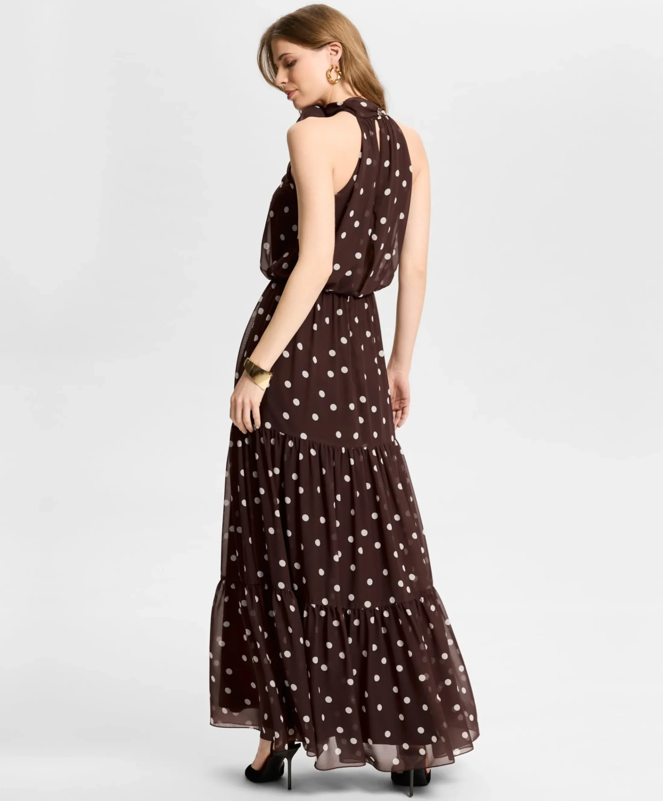 Dames jurk bruin