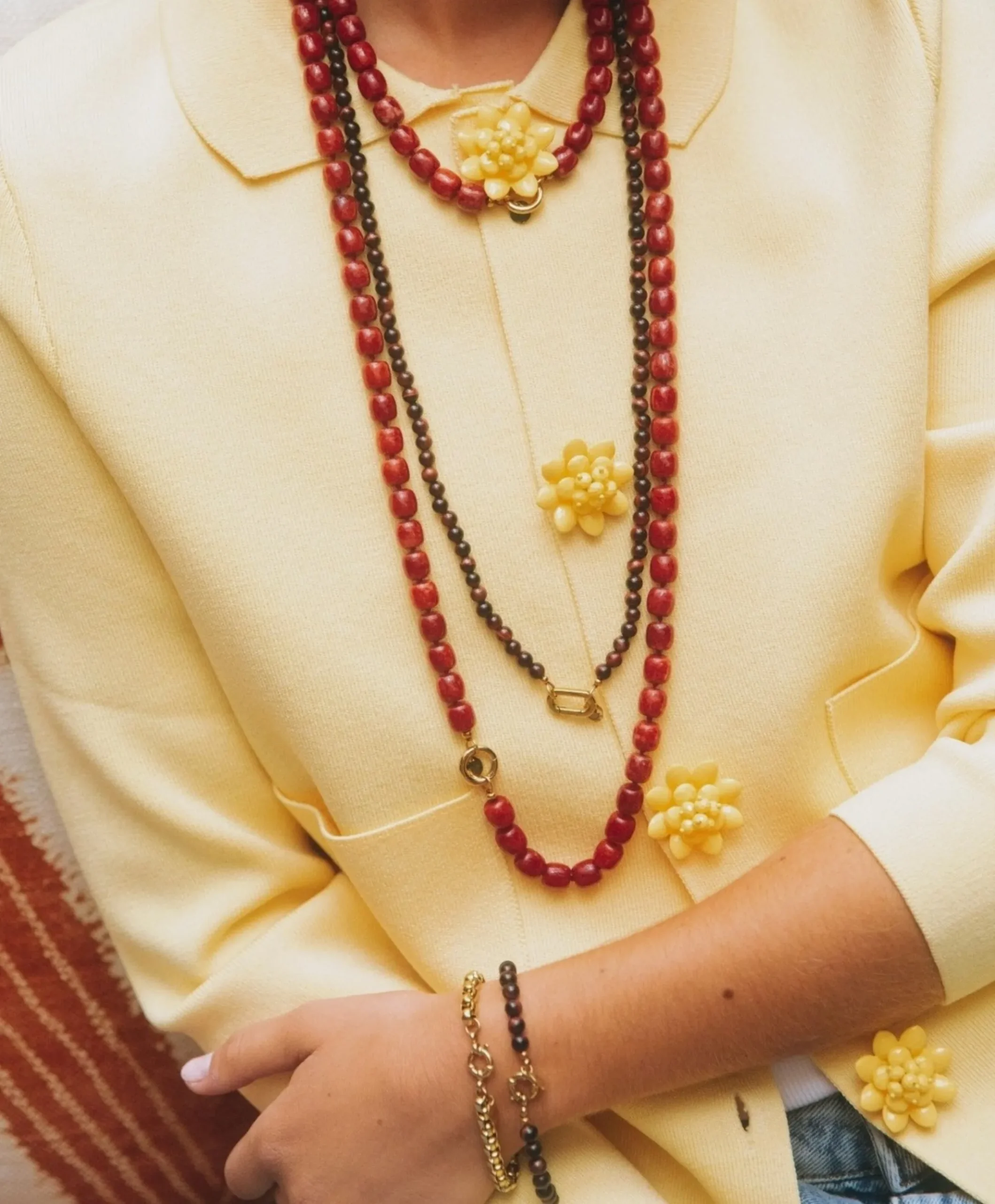 Dames ketting rood