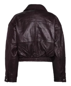 Dames leren jas bordeaux