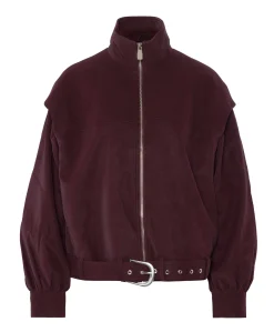 Dames leren jas bordeaux